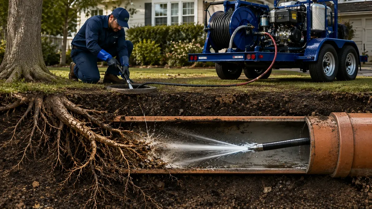 Tree Root Removal with Hydro Jetting in Rohnert Park